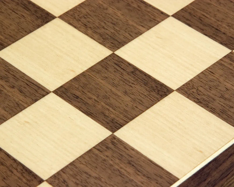 Spanish Made 15.75 Inch Walnut and Maple Chess Board - Official Staunton™ 