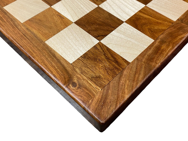 16" Handmade Sheesham & Maple Chess Board