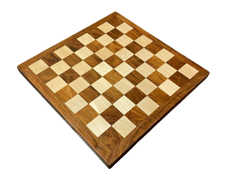 16" Handmade Sheesham & Maple Chess Board