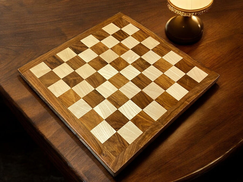 16" Handmade Sheesham & Maple Chess Board