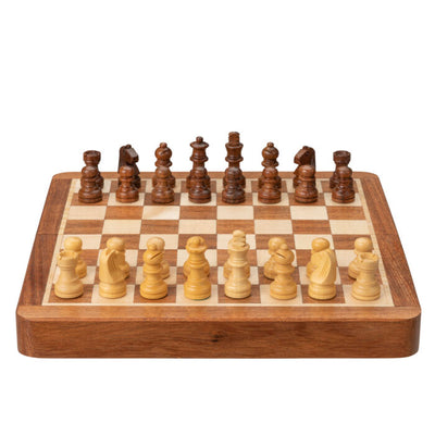 7" Solid Wood Handmade Magnetic Travel Chess Set - Official Staunton™ 