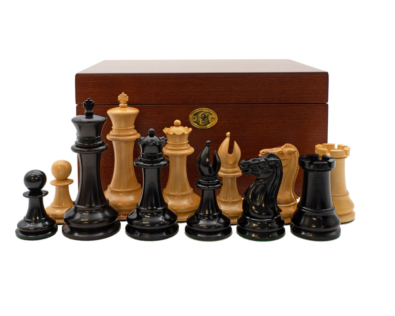 1849 Original Staunton Design Chess Pieces & Mahogany Box