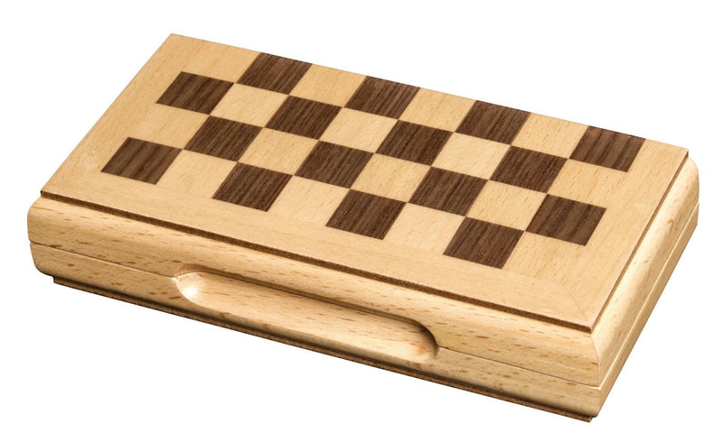 6 Inch Maple Walnut folding Magnetic Chess Set (2716)