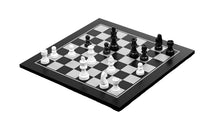 Black Silver Entry Level Chess and Draughts Set - Official Staunton™ 