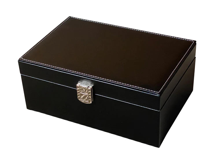 Collector Acacia Walnut Chess Set and Vinyl Box - Official Staunton™ 