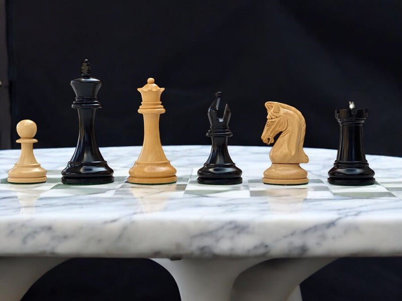 3.75" Tristan Imperial Ebony Chess Pieces - Official Staunton™ 