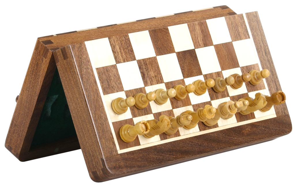 Anzid Magnetic Folding Portable Chess Set Wood