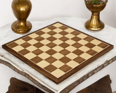 Spanish Made 15.75 Inch Walnut and Maple Chess Board - Official Staunton™ 