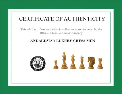 Andalusian Padauk Anegre Deluxe Chess Set - Official Staunton™ 