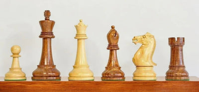 4" Staunton Acacia Winchester Chess Pieces & Mahogany Box - Official Staunton™ 