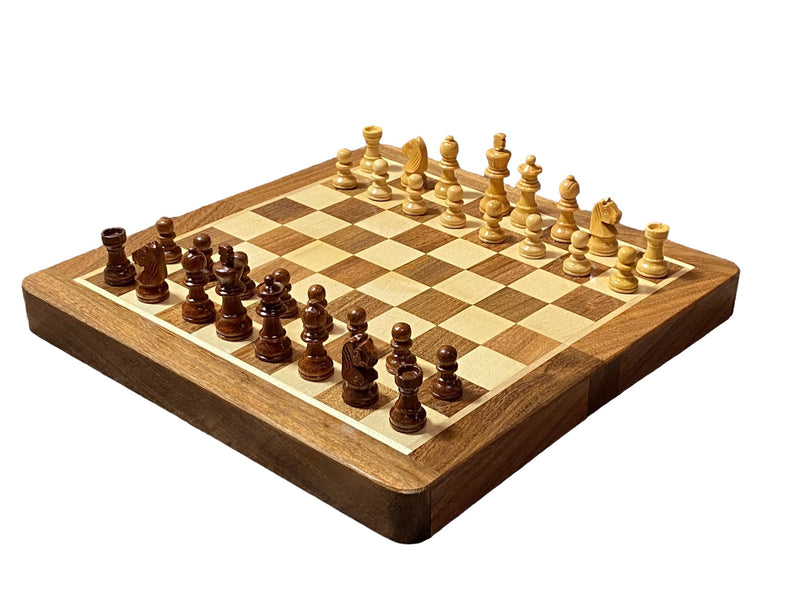 10 Inch Magnetic Hand Made Folding Chess Set - Official Staunton™ 