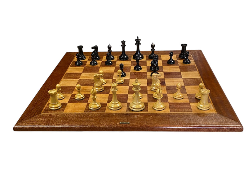 1862 Staunton Chessmen, Handmade Mahogany Antique Style Board and Box