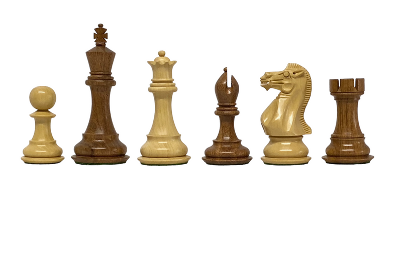 4" Staunton Collector Series Acacia Mahogany Chess Set & Box - Official Staunton™ 