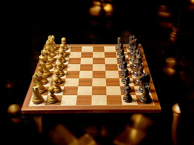 Bridled Knight Mahogany Chess Set & Box