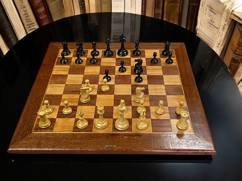 1862 Staunton Chessmen, Handmade Mahogany Antique Style Board and Box