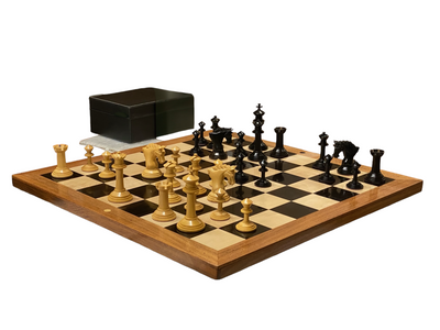 Full Size Acacia Chess Board and Case Combined