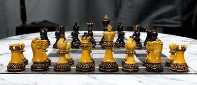 3" Artistic Parker Chess Pieces - Official Staunton™ 