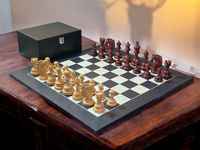 Andalusian Padauk Anegre Deluxe Chess Set - Official Staunton™ 