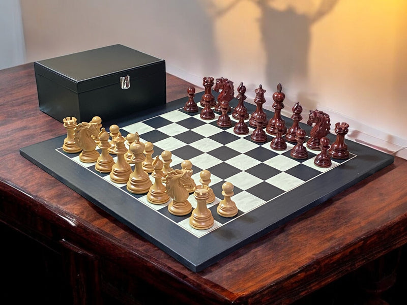 Andalusian Padauk Anegre Deluxe Chess Set - Official Staunton™ 