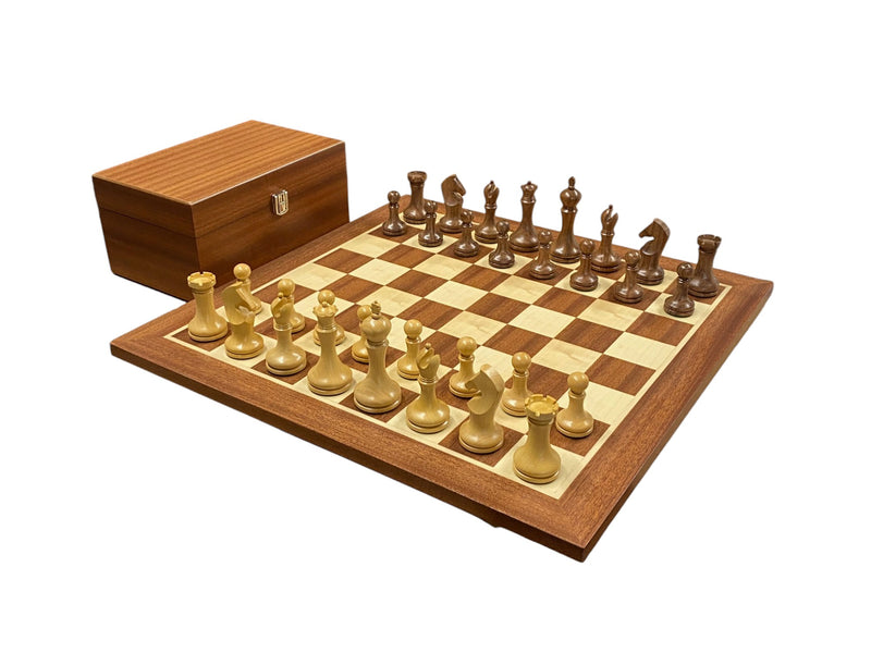 Zadar Club Players Acacia Mahogany Chess Set