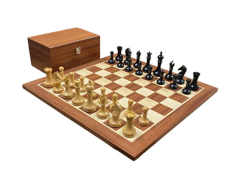 Zadar Club Player Mahogany Black Chess Set