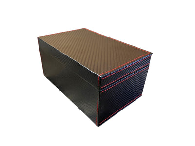 Small Black Red Stitching Vinyl Chess Box