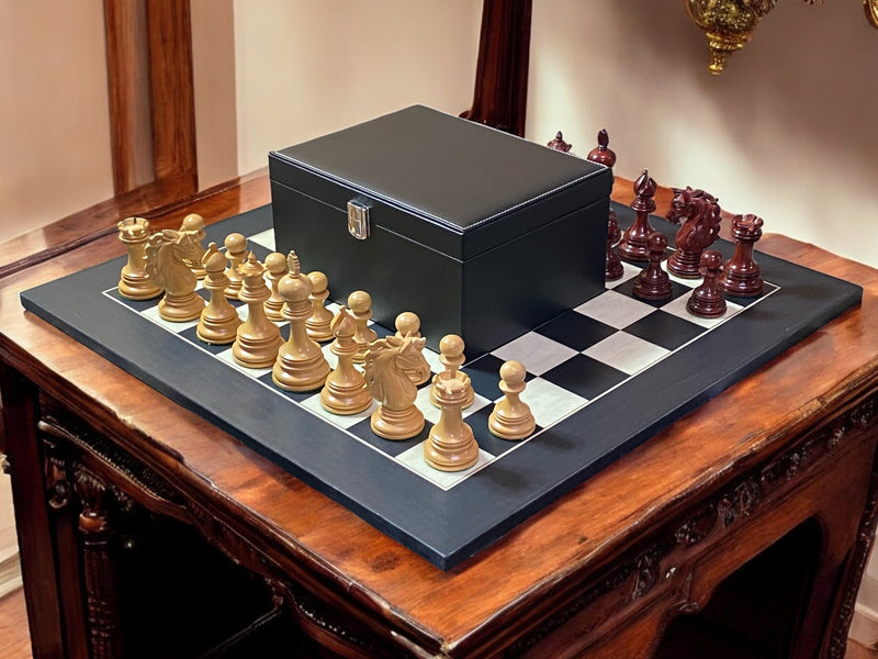 Andalusian Padauk Anegre Deluxe Chess Set - Official Staunton™ 