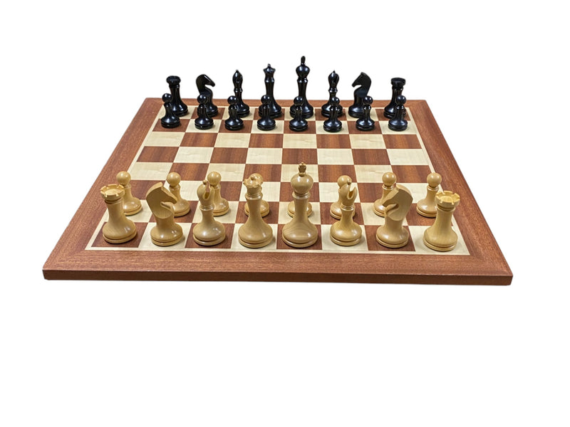 Zadar Club Player Mahogany Black Chess Set