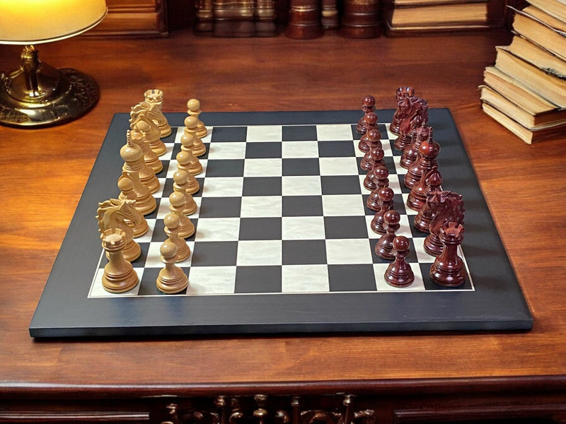 Andalusian Padauk Anegre Deluxe Chess Set - Official Staunton™ 