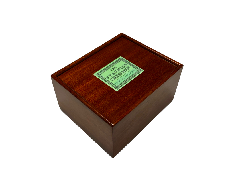 Club Classic Ebonised Chessmen & Slide Lid Box - Official Staunton™ 