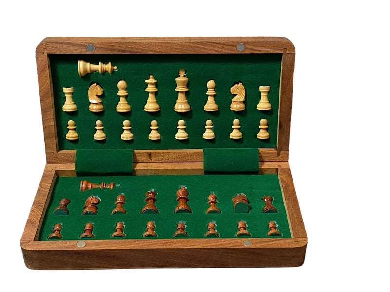 10 Inch Magnetic Hand Made Folding Chess Set - Official Staunton™ 