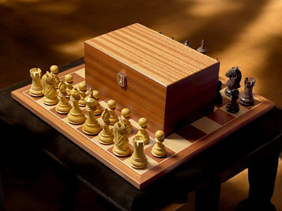 Bridled Knight Mahogany Chess Set & Box