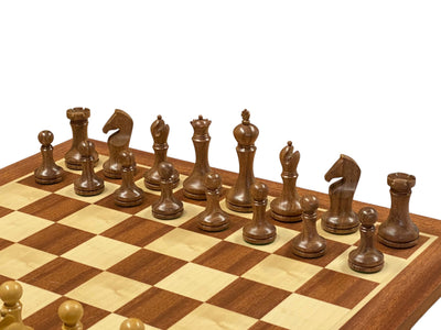 Zadar Club Players Acacia Mahogany Chess Set