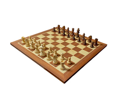 XL Grandmaster Acacia Mahogany Chess Set and Box