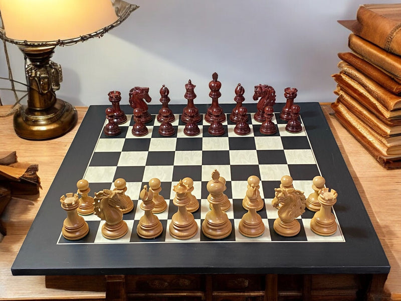 Andalusian Padauk Anegre Deluxe Chess Set - Official Staunton™ 