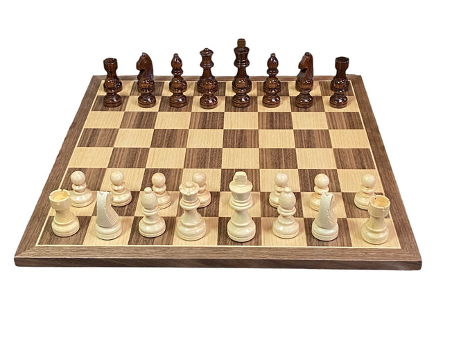 15.75" Grandmaster Walnut Chess Set and Slide Box - Official Staunton™ 