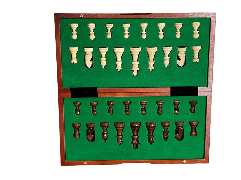 13 Inch Mahogany and Maple Magnetic Chess Set - Official Staunton™ 