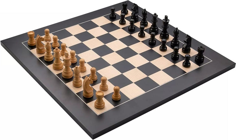 Classic Staunton Chess Set – 3" Ebonised Pieces & 50cm Anegre Board