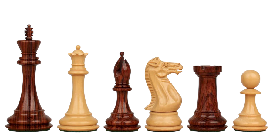 Soviet Inspired Brass Metal Luxury Chess Pieces & Board Set