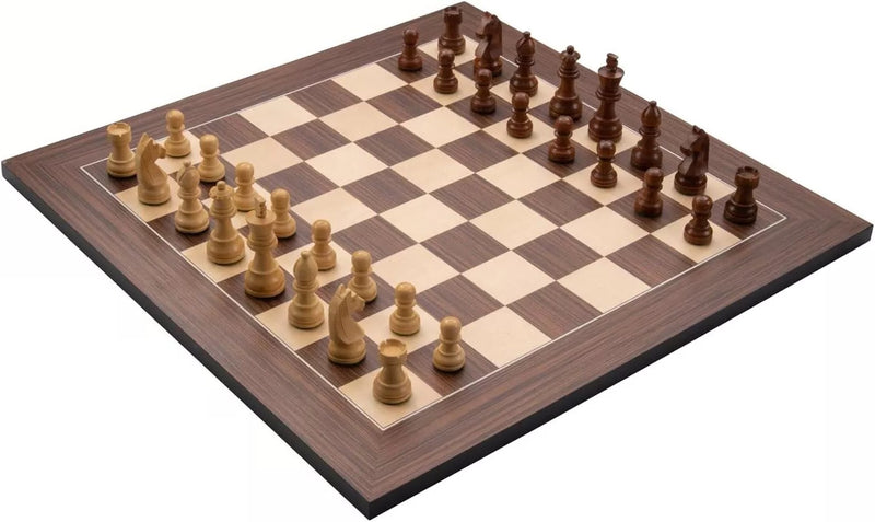 Classic Acacia Wooden Chess Set – 3" King & 50cm Wenge Maple Board