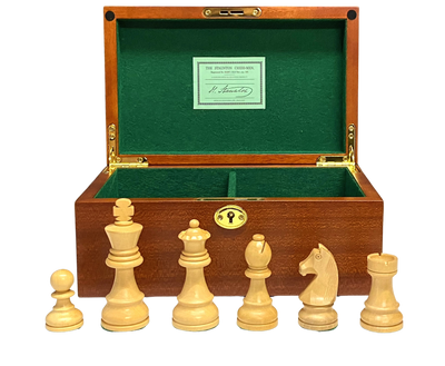 3.75" Staunton Classic Acacia Chess Pieces & Mahogany Box - Official Staunton™ 