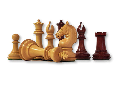 4.6 Inch Sea Horse Rosebud & 21" Mahogany Chess Board - Official Staunton™ 