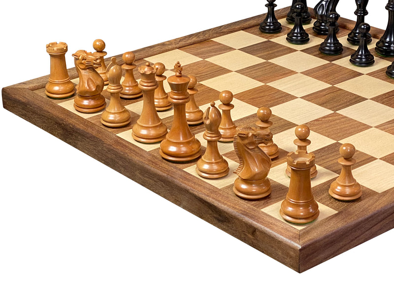 Staunton Antique Collector with 22" Solid Frame Chessboard & Mahogany Box - Official Staunton™ 