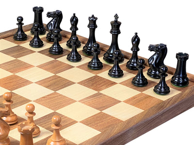 Staunton Antique Collector with 22" Solid Frame Chessboard & Mahogany Box - Official Staunton™ 