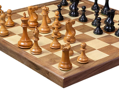 Staunton Antique Collector with 22" Solid Frame Chessboard & Mahogany Box - Official Staunton™ 