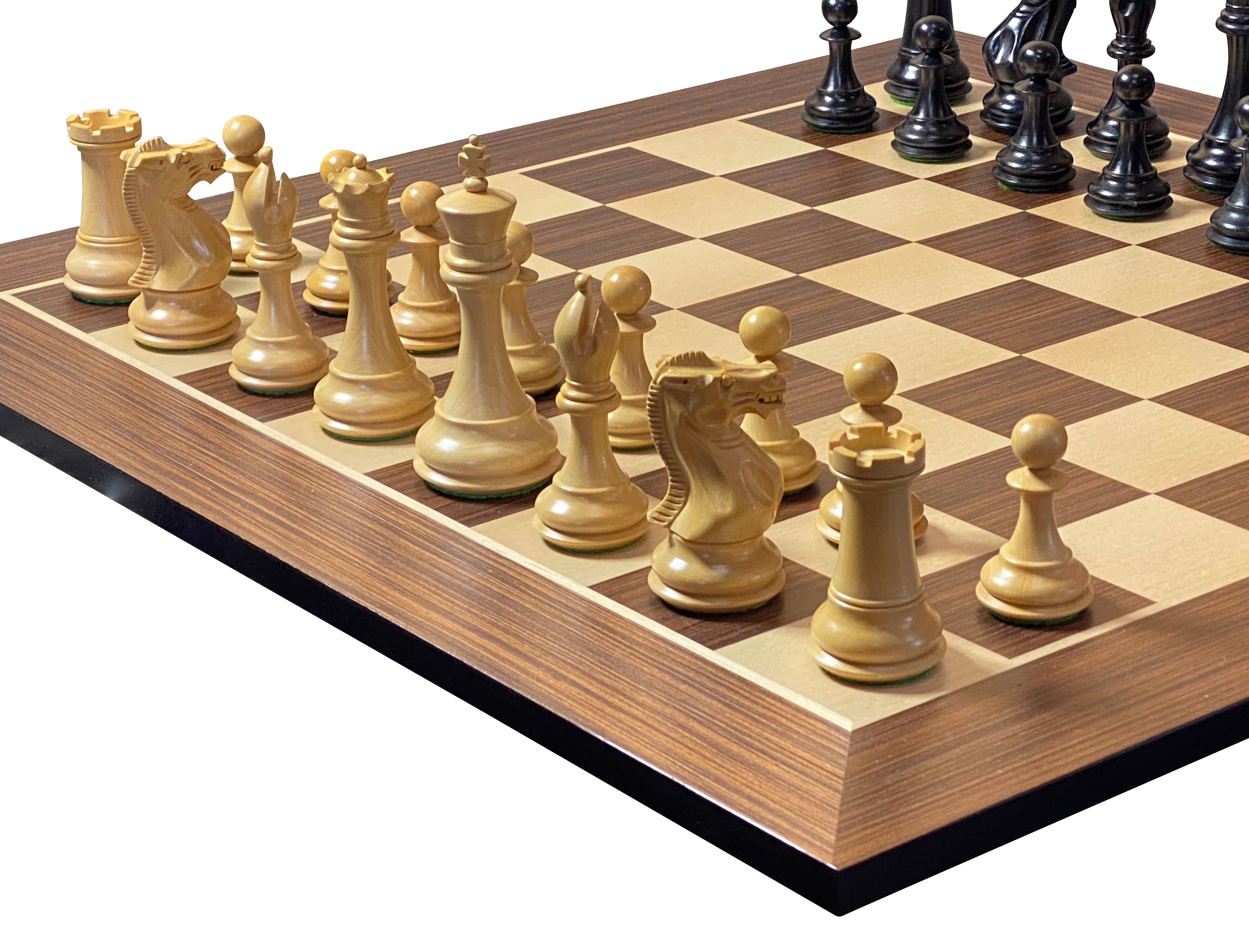 VENEZIA - 51 cm Root of Elm Glossy Luxury Chess Board